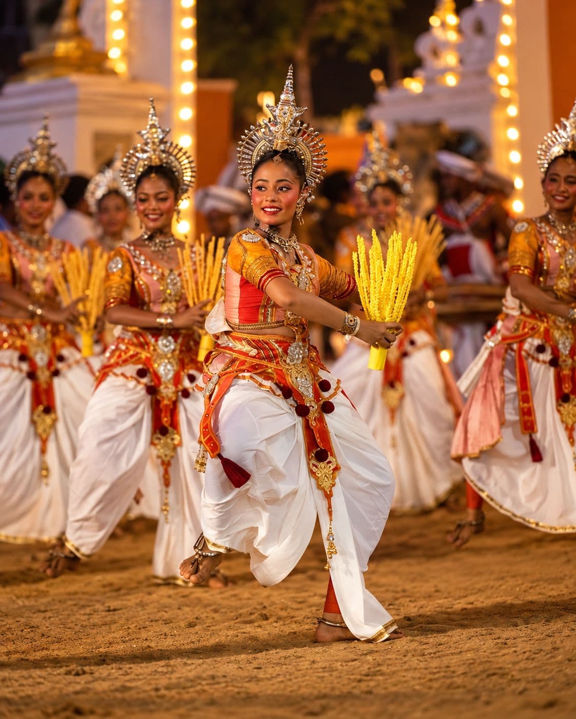 Dawn ceremony at a Cultural Triangle temple
